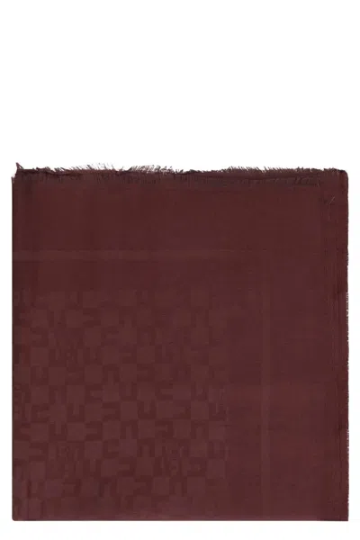 Elisabetta Franchi Jacquard Scarf In Purple