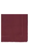 Elisabetta Franchi Jacquard Logo Lettering Rectangular Scarf In Rouge Noir