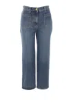 Elisabetta Franchi Cropped Mid-rise Jeans With Patch And Flap Pockets