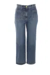 Elisabetta Franchi Cropped Mid-rise Jeans With Patch And Flap Pockets