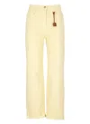 Elisabetta Franchi Straight Cut Cotton Jeans With Belt Loops In Multi