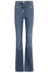 Elisabetta Franchi Cotton-blend Flared Jeans In Blue