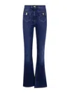 Elisabetta Franchi High-rise Flared Jeans In Azul