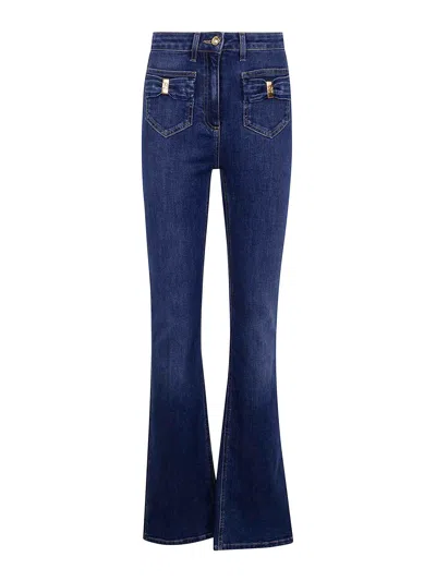 ELISABETTA FRANCHI JEANS ACAMPANADOS - AZUL