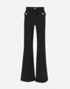 Elisabetta Franchi Jewelled Bows Trousers In Black
