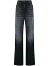 Elisabetta Franchi Wide-leg Cotton Jeans In Black