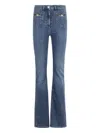 Elisabetta Franchi Classic Flared Jeans With Fitted Waist In Blue