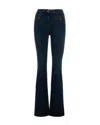 Elisabetta Franchi Jeans Con Logo Gioiello Blu In Blue