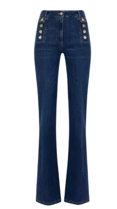 Elisabetta Franchi Jeans Blue And Green