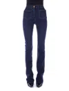 Elisabetta Franchi Logo Plaque Straight Leg Jeans In Blu Blu E Verdi