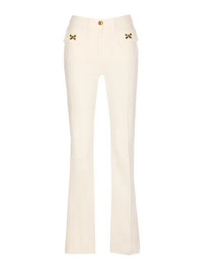 Elisabetta Franchi Jeans Boot-cut - Blanco