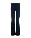 Elisabetta Franchi Jeans Con Logo Gioiello Blu In Blue