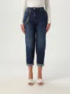 Elisabetta Franchi Jewel Chain Jeans In Blue