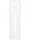 Elisabetta Franchi Logo-plaque Straight Jeans In Bianco