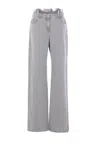 Elisabetta Franchi Embroidered-pocket Jeans In Gray