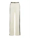 Elisabetta Franchi White Satin Band Jeans In Neutral