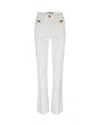 Elisabetta Franchi Pantaloni In Cotone Con Fiocchi Gioiello In White
