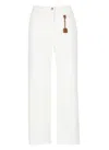 Elisabetta Franchi White Cotton Jeans In White