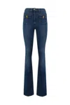 Elisabetta Franchi Jeans With Bow Detail In Blu