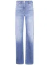 Elisabetta Franchi Jeans With Logo Plaque In Blue