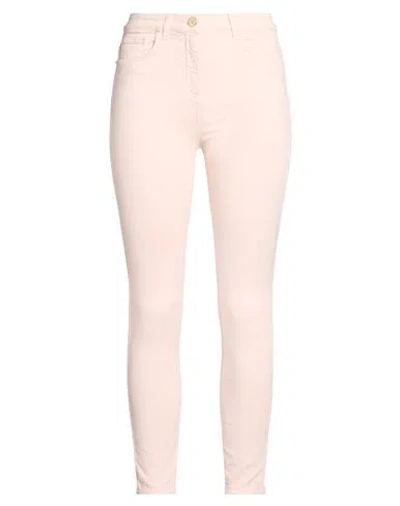 Elisabetta Franchi Jeans Woman Jeans Light Pink Size 27 Cotton, Elastomultiester, Elastane In Burgundy