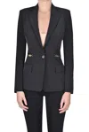 Elisabetta Franchi Jersey Blazer In Blue