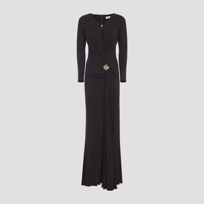 ELISABETTA FRANCHI JERSEY BROWN GOWN