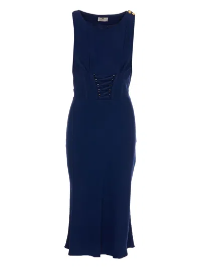 ELISABETTA FRANCHI JERSEY MIDI DRESS