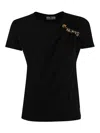 Elisabetta Franchi Jersey T-shirt With Jewel Brooch In Black