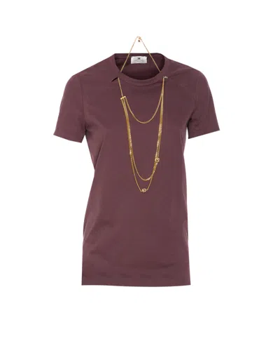 Elisabetta Franchi Jersey T-shirt With Jewel Detail