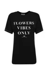 Elisabetta Franchi Jersey T-shirt With Print And Satin Bands In Nero