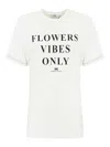 Elisabetta Franchi Jersey T-shirt With Print And Satin Bands In White