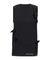 Elisabetta Franchi Sleeveless Top With Bows And Draping In Black