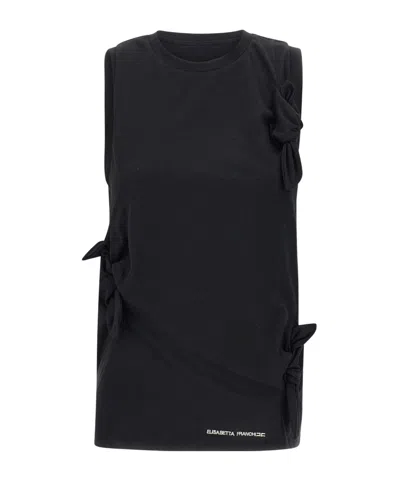 ELISABETTA FRANCHI ELISABETTA FRANCHI BOW-DETAILED JERSEY TANK TOP