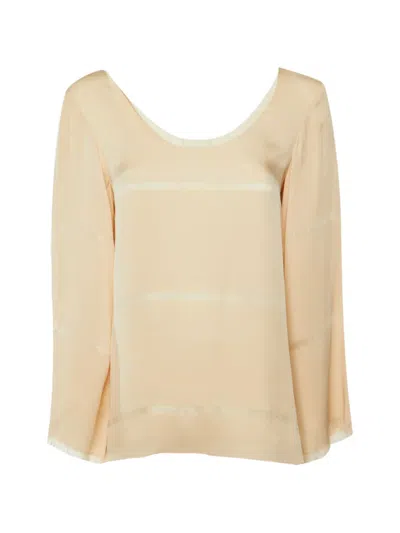 Pre-owned Elisabetta Franchi Jesper Long-sleeved Blouse In Neutral