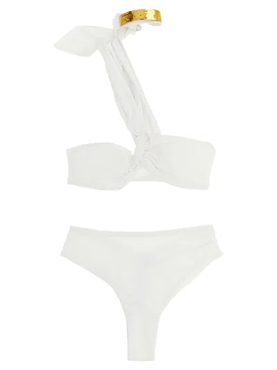 Elisabetta Franchi Jewel Bikini In White