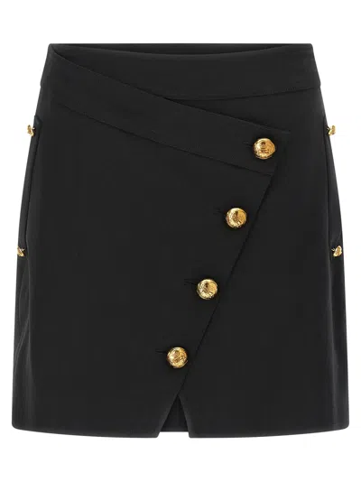 ELISABETTA FRANCHI JEWEL BUTTON SKIRT