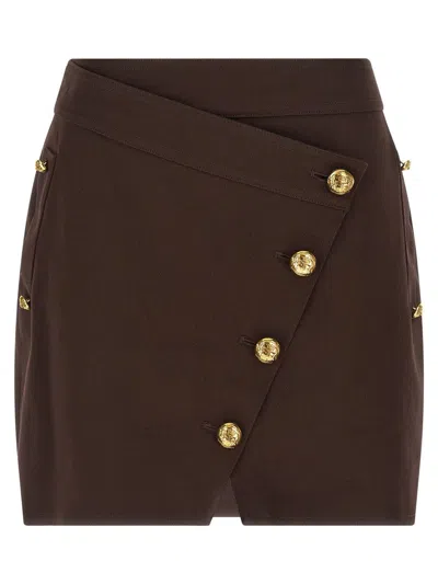 ELISABETTA FRANCHI ELISABETTA FRANCHI JEWEL BUTTON SKIRT