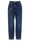 Elisabetta Franchi Jeans Catena Gioiello In Blue