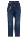 Elisabetta Franchi Jeans Catena Gioiello In Blue