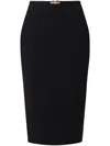 Elisabetta Franchi Krepp-midikleid Mit Schmuckdetail In Schwarz