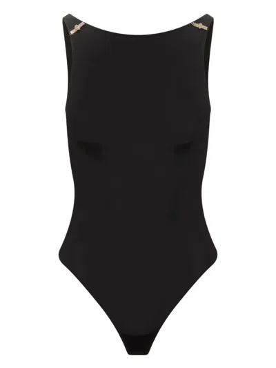 Elisabetta Franchi Black Sleeveless Bodysuit