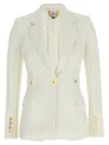Elisabetta Franchi Single-breasted Blazer In White