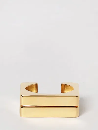 Elisabetta Franchi Square-shape Rigid Cuff Bracelets In Gold