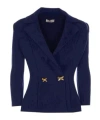 Elisabetta Franchi Jewelled Bows Knit Blazer Jacket