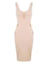 Elisabetta Franchi Jewelled Mini Dress In Pink