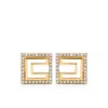 Elisabetta Franchi Leather Earrings In Gold