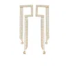Elisabetta Franchi Crystal-fringe Dangle Earrings In Gold