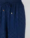 Elisabetta Franchi Joggers In Satin Con Losanga Jacquard Blu