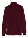 Elisabetta Franchi Decorative-buttons Sweater In Red